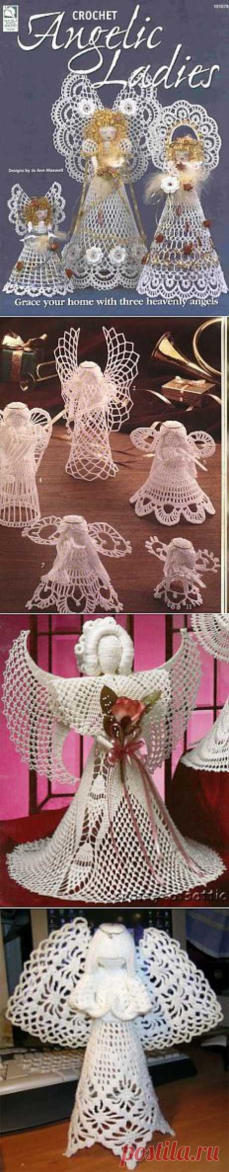 Вязаные крючком ангелочки. Crochet Angelic Ladies.