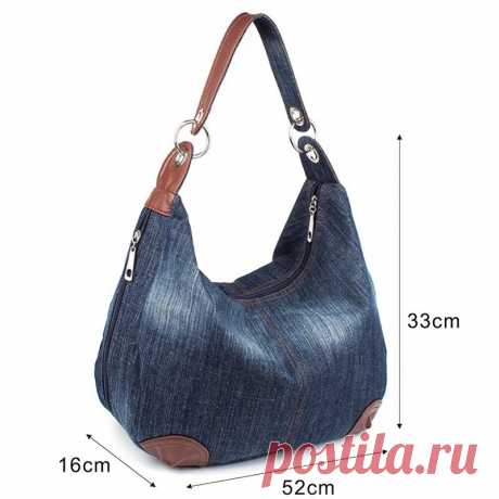 Grande Denim sacos de mão senhoras mulheres bolsa Hobo Big bolsas e bolsas Jean Tote Shopper saco do mensageiro Cross body bolsa de ombro em Sacos de ombro de Bagagem &amp; Bags no AliExpress.com | Alibaba Group