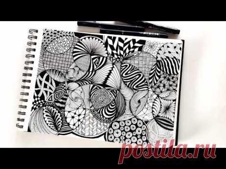 Zentangle art || Zentangle || Doodle art || Zendoodle || Zentangle patterns || Doodle patterns