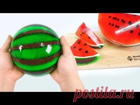 DIY Giant Jello Watermelon ! Gummy Jello Watermelon Slices | MonsterKids