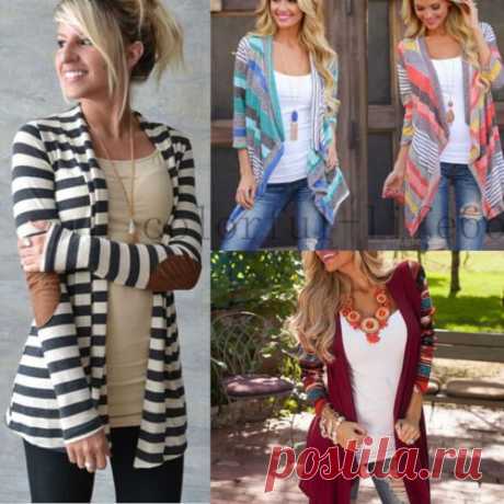 Fashion Women's Irregular Sweater Long Sleeve Cardigan Casual Knit Coat Outwear | eBay