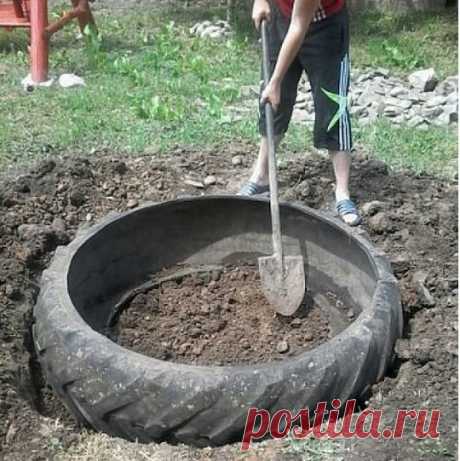 Пруд из покрышки. Зачем платить больше? 👌