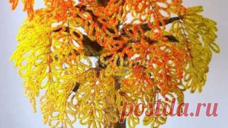 Осенне дерево из бисера пошаговая инструкция. Дерево из бисера золотая осень | Шкатулка рукоделия