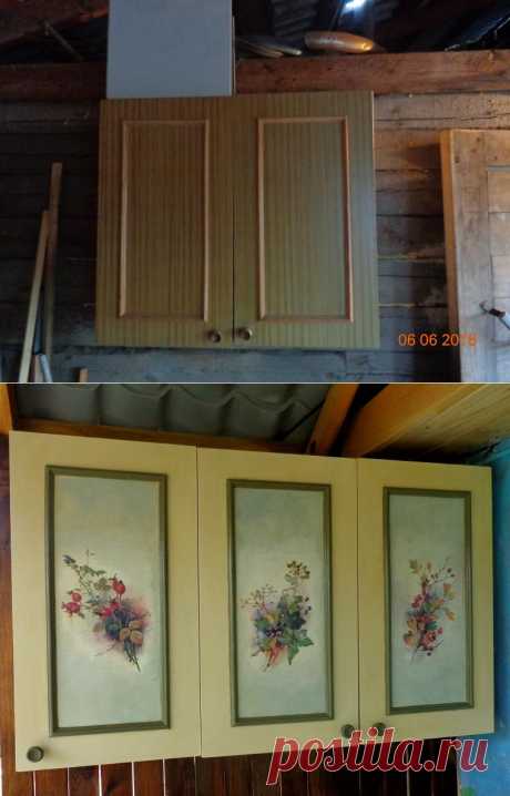 Декорируем старый навесной шкаф - Ярмарка Мастеров - ручная работа, handmade