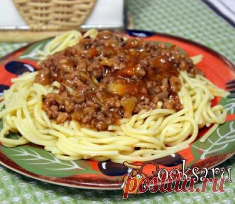 Спагетти с ароматным мясным соусом фото рецепт приготовления
