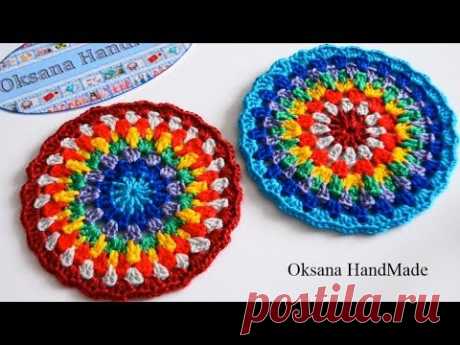 Подставки крючком. Мандала. Мастер класс. Crochet potholder