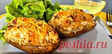 Юлия Высоцкая: запеченный в духовке картофель с грибами, беконом и сыром - Досуг-Кулинария на Joinfo.com