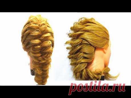 Коса, колосок. Плетение косы. braided hairstyles - YouTube