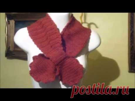 Bufanda a crochet con enlace de moñito. 1a. parte.