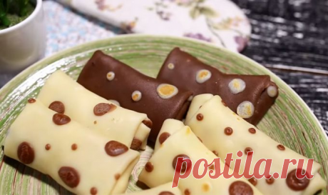 Как испечь необычные шоколадные и белые блины «в горошек» | www.kakprosto.ru | Дзен