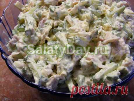 Салат с колбасным сыром – фейерверк вкусов: рецепт с фото и видео