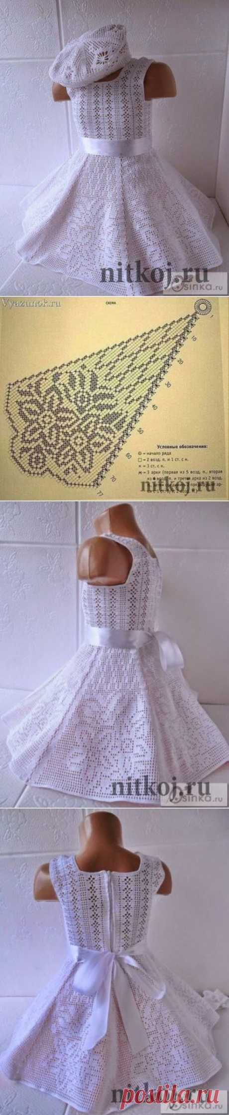 Платье «Маленькая мисс» » Ниткой - вязаные вещи для вашего дома, вязание крючком, вязание спицами, схемы вязания