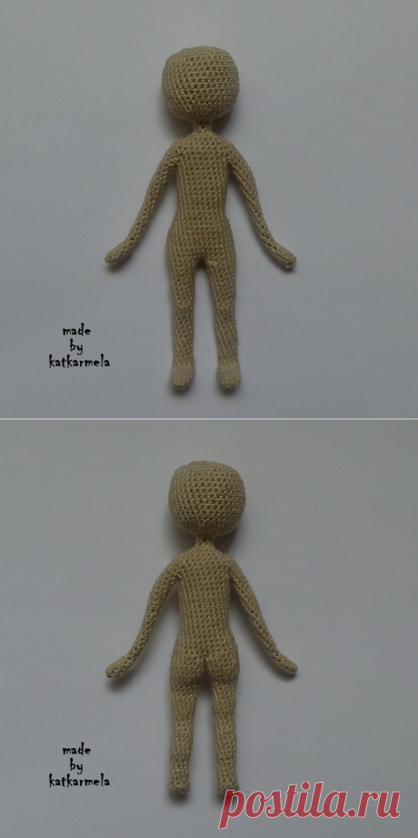 Каркасные вязаные куклы: МК по телу для куколок в 12 см - Katkarmela: игрушки амигуруми крючком