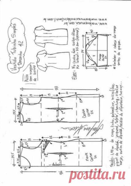 Выкройка женского приталенного платья (размеры от 36 до 48) (Шитье и крой) — Журнал Вдохновение Рукодельницы