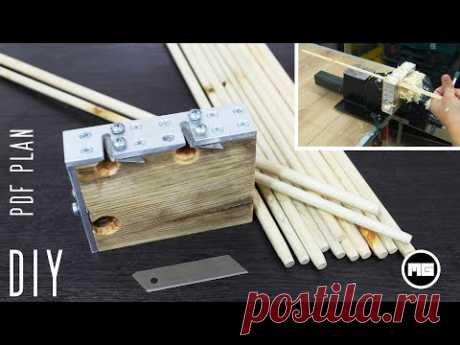 Удивительный инструмент для изготовления дюбелей с универсальным ножом // Homemade Dowel Maker