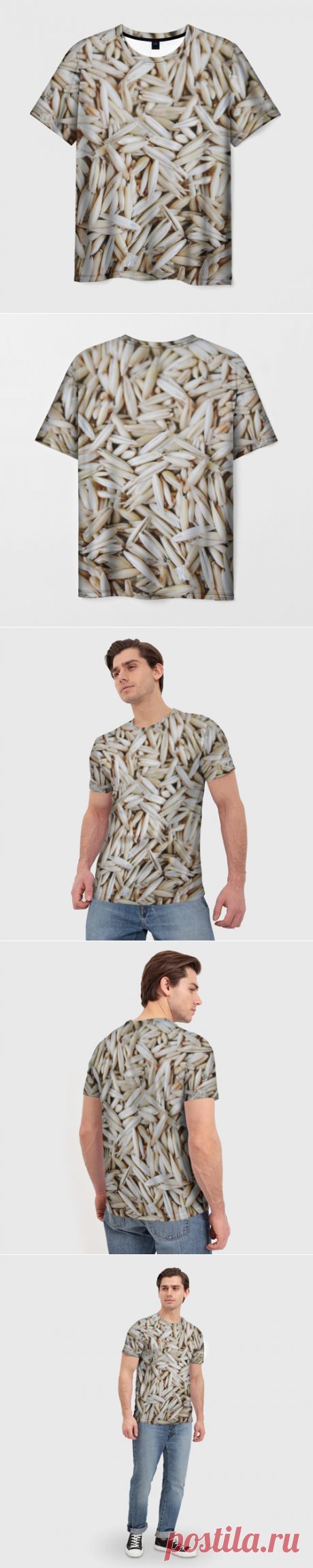 Мужская футболка 3D Зёрна овса - купить по цене 1330 руб в интернет-магазине Всемайки, арт 3651227