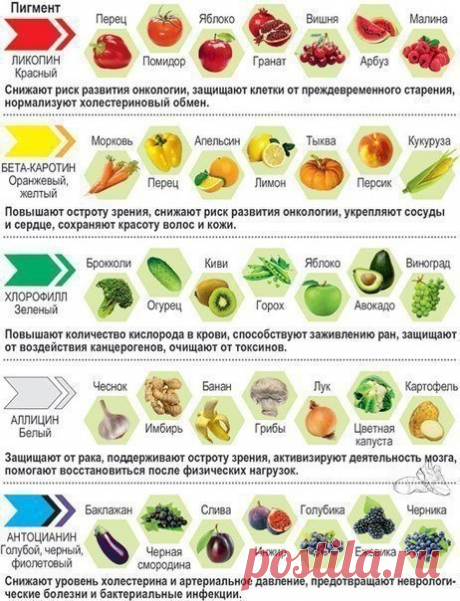 Запоминай полезность продуктов