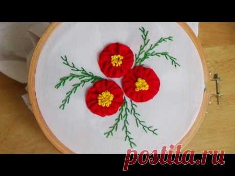 Hand Embroidery: Yo-yo flowers