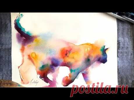 Видео урок рисования акварелью "Коты. Анатомия, скетч и цвет" (Превью к уроку)