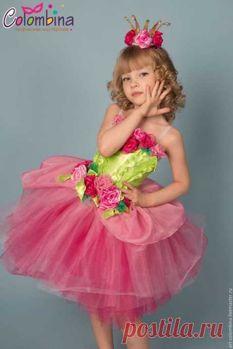 Купить Костюм принцессы роз - розовый, принцесса роз, карнавальный костюм, костюм розы