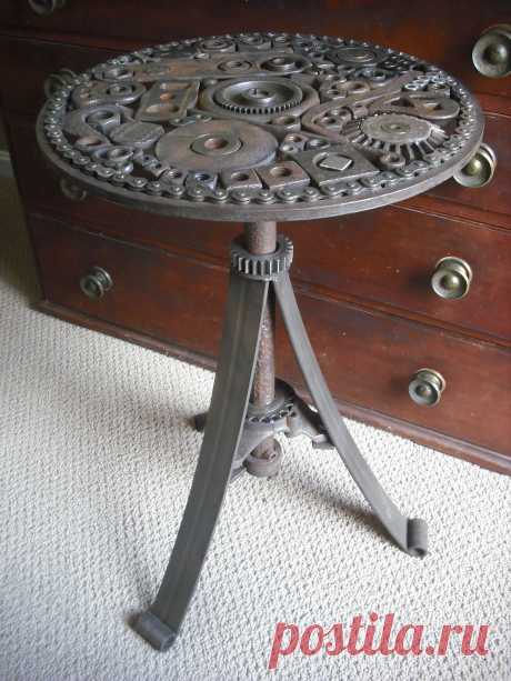 welded end table