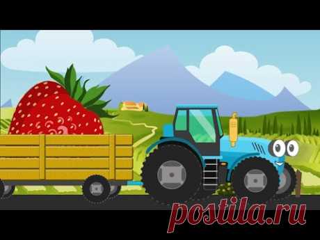 Синий Трактор - Песенка для Детей. Учим ягоды и цвета - YouTube