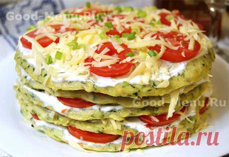 Торт из кабачков с помидорами - рецепт с пошаговыми фото