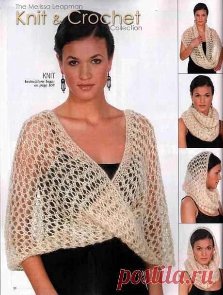 Ажурная накидка Knit 'N Style