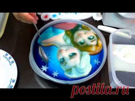 (4) GELATINA FROZEN EN 3D montaje y decoración - YouTube