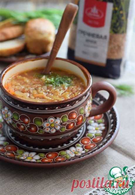 Суп гречневый с жареной капустой Кулинарный рецепт