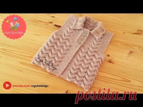 #77 Deniz Dalgası Örgü Modeli ile Bebek Yeleği Nasıl Yapılır? (Baştan Sona Anlatım) knitting pattern