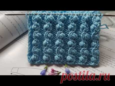 Классная фактурная косичка спицами🌹 knitting pattern.
