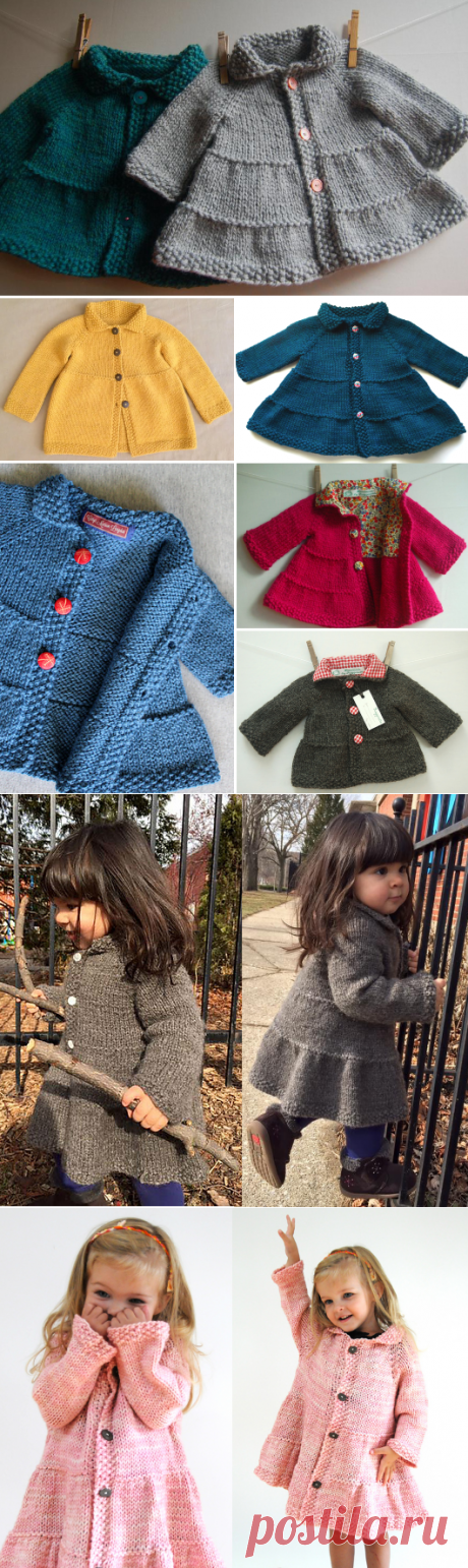 Вязаное пальтишко для девочки | ДОМОСЕДКА