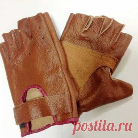Перчатки для фитнеса натуральная кожа за 320 рублей!