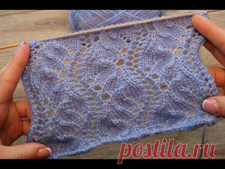 Узор «Воздушное кружево» спицами ☁ «Air Lace» knitting Pattern