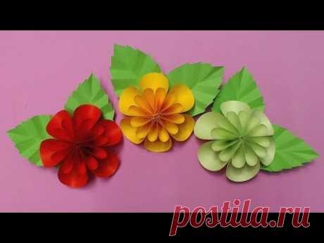 How to Make Flower with Color Paper | DIY Paper Flowers Making