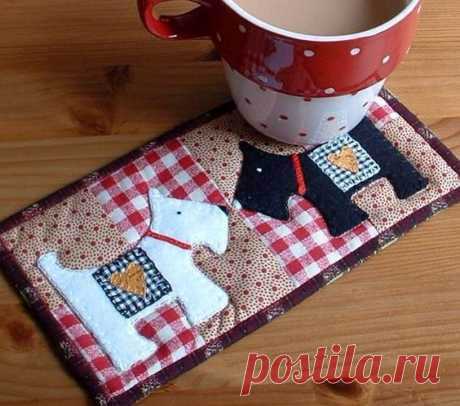 Scott's dog mug rug | Cloth Crafts | Sewing projects, Sewing ideas and Patchwork