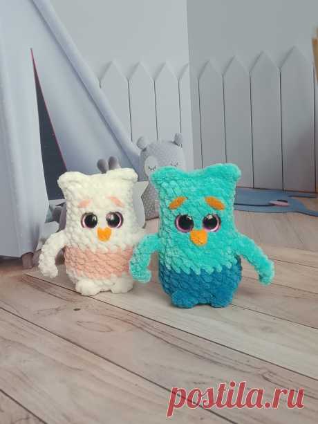 PDF Совята крючком. FREE crochet pattern; Аmigurumi toy patterns. Амигуруми схемы и описания на русском. Вязаные игрушки и поделки своими руками #amimore - плюшевая сова, маленький совёнок из плюшевой пряжи, совушка, птица, птичка.