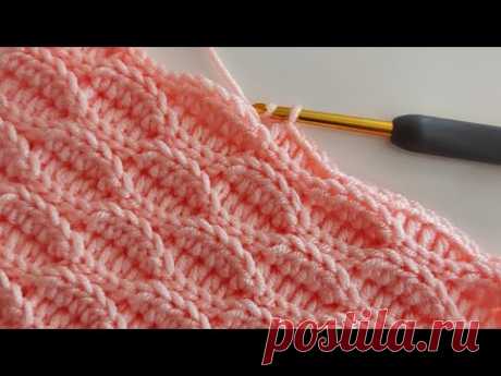 КРАСИВОЕ 👌💕 Легкое вязание крючком детского одеяла, шарфа, кардигана Схема для начинающих / СУБТИТРЫ