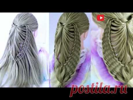 Причёска для длинных волос из косы  Коса Бабочка  Peinado Maripoza