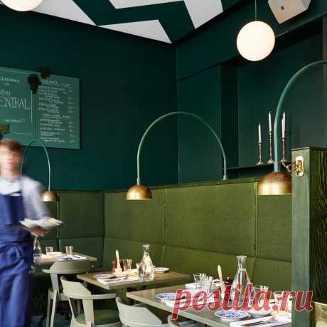 Европейский Дизайн - Бар-ресторан в красно-зеленом цвете