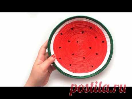 Handmade Plate Made with Recycled Newspapers DIY - YouTube