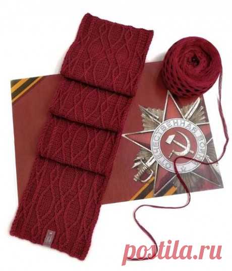Схема узора для шарфа/палантина спицами, Вязание для женщин
