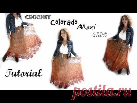 Colorado Crochet Maxi skirt Tutorial