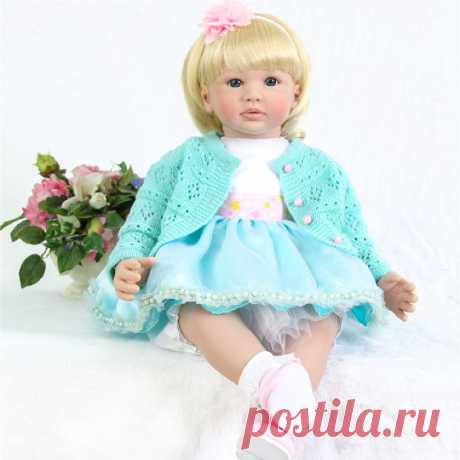 New design 60cm Soft Silicone Doll Reborn Baby 24" bebe Toys reborn For child Birthday Gift exclusive Boneca reborn menina-in Dolls from Toys & Hobbies on AliExpress