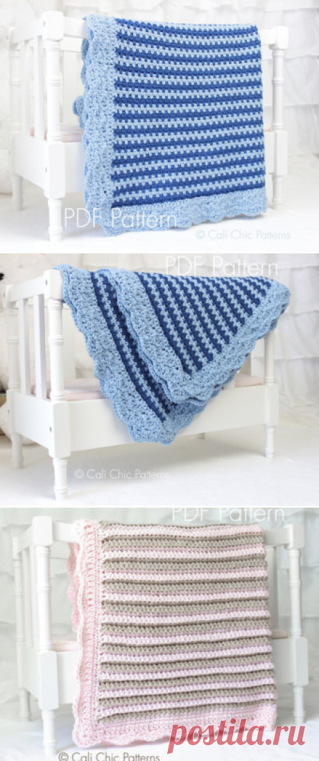 Crochet Baby Blanket PATTERN 18 Sweet Heart Crochet