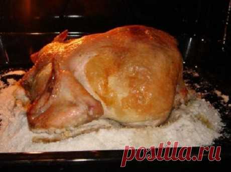 Курица на соли | Банк кулинарных рецептов