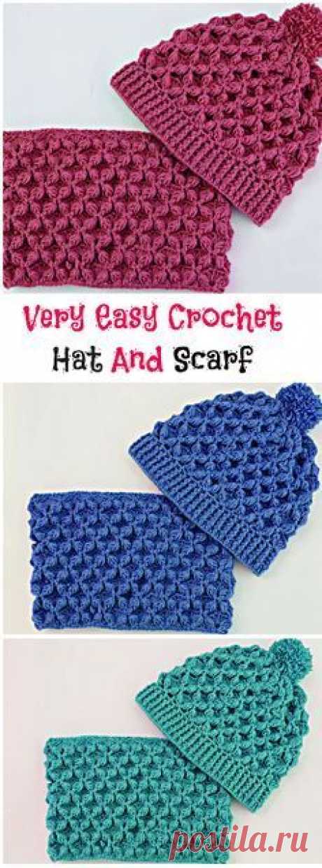 Very Easy Crochet Hat And Scarf