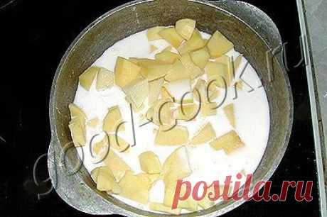 картофель тушеный в молоке, рецепт приготовления