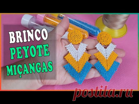 Brinco em V usando a técnica do ponto peyote